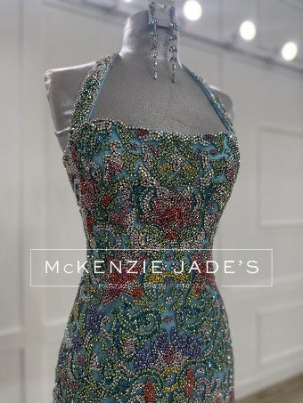 Sherri Hill Style #67198 #1 Aqua/Multi thumbnail