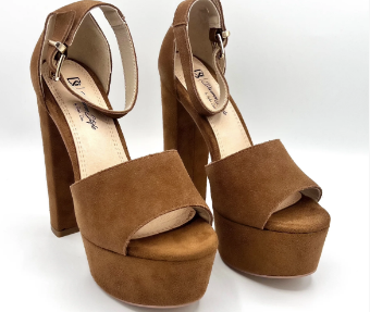 Diverse Style Style #Suede Chunky Platform Heel #10 Dark Nude/Cinnamon thumbnail