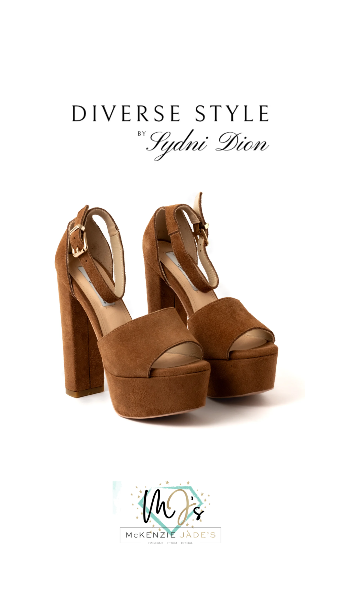 Diverse Style Style #Suede Chunky Platform Heel #8 Dark Nude/Cinnamon thumbnail
