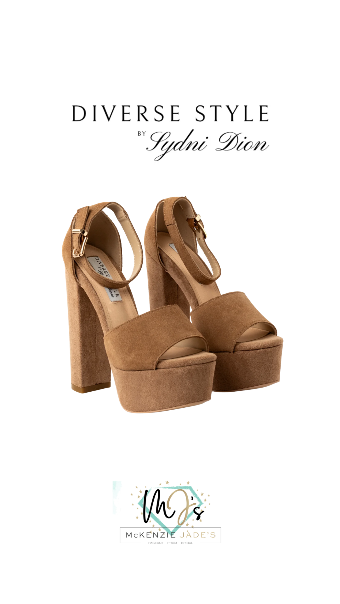 Diverse Style Style #Suede Chunky Platform Heel #6 Medium Nude/Oatmeal thumbnail