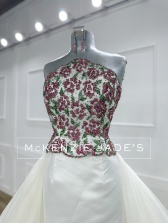 Sherri Hill Style #46466 #1 Ivory/Pink thumbnail