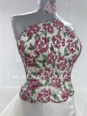 Sherri Hill Style #46466 #3 Ivory/Pink thumbnail