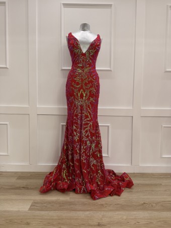 Jovani Sale Style #22811 #0 default Iridescent Red thumbnail