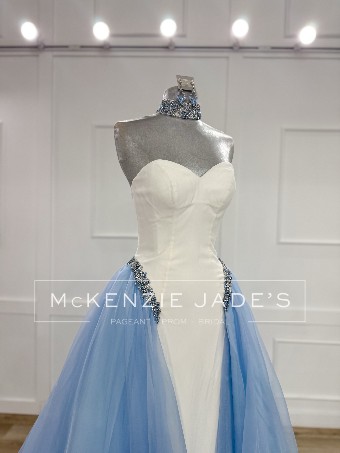 Sherri Hill Style #46454 #1 Ice Blue/White thumbnail