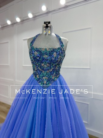 Sherri Hill Style #67228 Custom Demi #1 Periwinkle/Aqua thumbnail