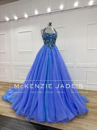 Sherri Hill Style #67228 Custom Demi #0 default Periwinkle/Aqua thumbnail