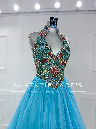 Sherri Hill Style #67183 Custom Demi #3 default Aqua/Multi thumbnail