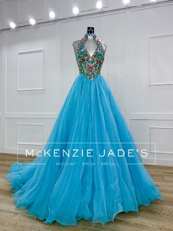Sherri Hill Style #67183 Custom Demi #0 default Aqua/Multi thumbnail