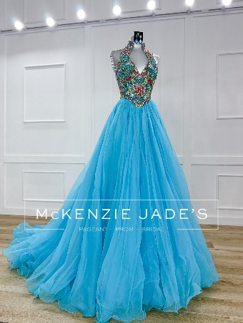Sherri Hill Style #67183 Custom Demi #2 Aqua/Multi thumbnail