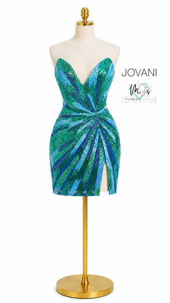 Jovani Style #52490 #0 Peacock thumbnail