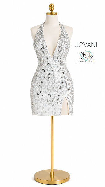 Jovani Style #52493 #0 White/Silver thumbnail