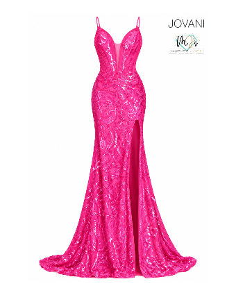 Jovani Sale Style #23216 #0 default Hot Pink thumbnail