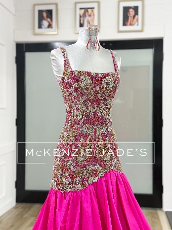 Sherri Hill Style #SC-1202 #1 bright fuchsia/orange thumbnail